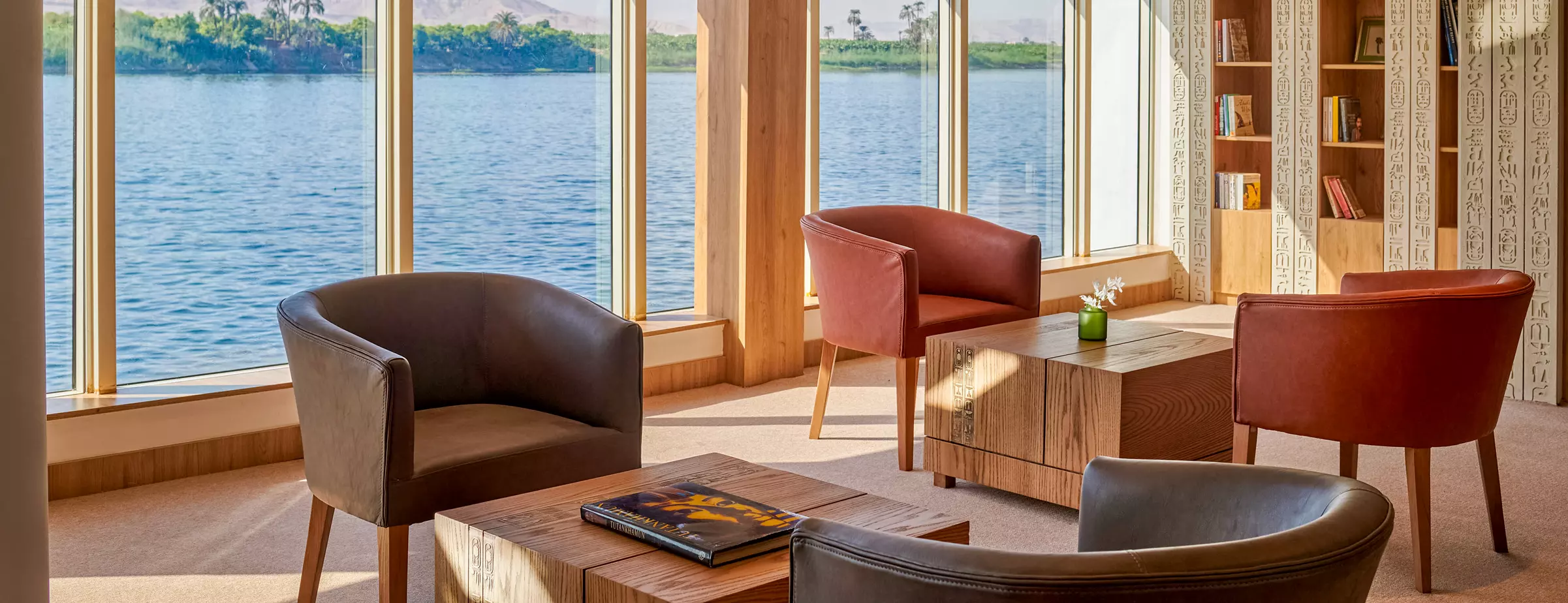 Lobby of the Mövenpick MS Royal Lotus Nile cruise